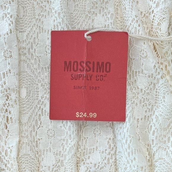 NWT Mossimo Cream Lace Tank Mini Dress Lined Size Medium - Picture 6 of 8